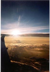 Sunset from plane